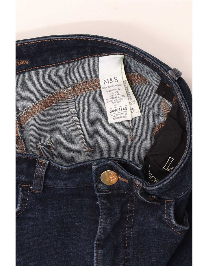 Marks & Spencer ženske lepršave traperice UK 12 srednje W30 L27 tamnoplave
