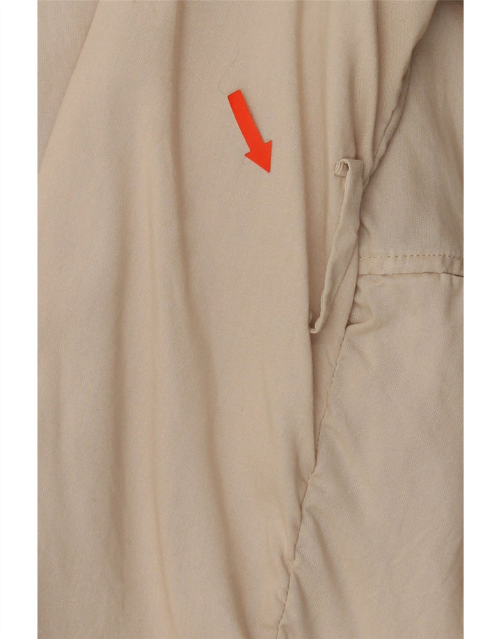 ALL SAINTS Womens Open Trench Coat UK 14 Medium Beige Lyocell Vintage All Saints and Second-Hand All Saints from Messina Hembry 