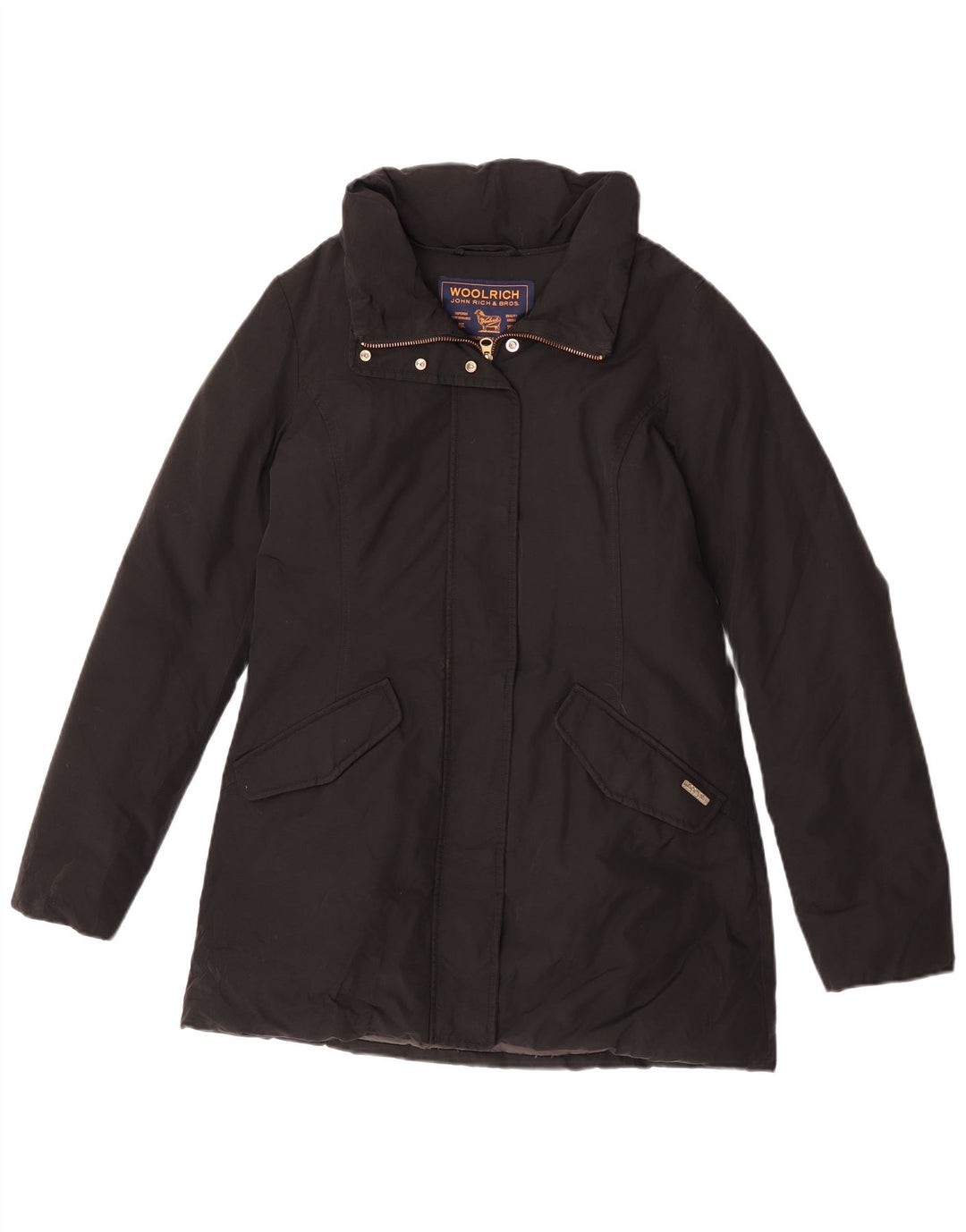 Woolrich ženski podstavljeni kaput UK 10 Mali crni pamuk