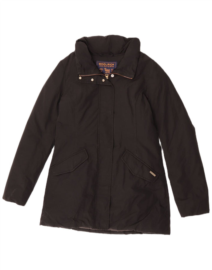 Woolrich ženski podstavljeni kaput UK 10 Mali crni pamuk