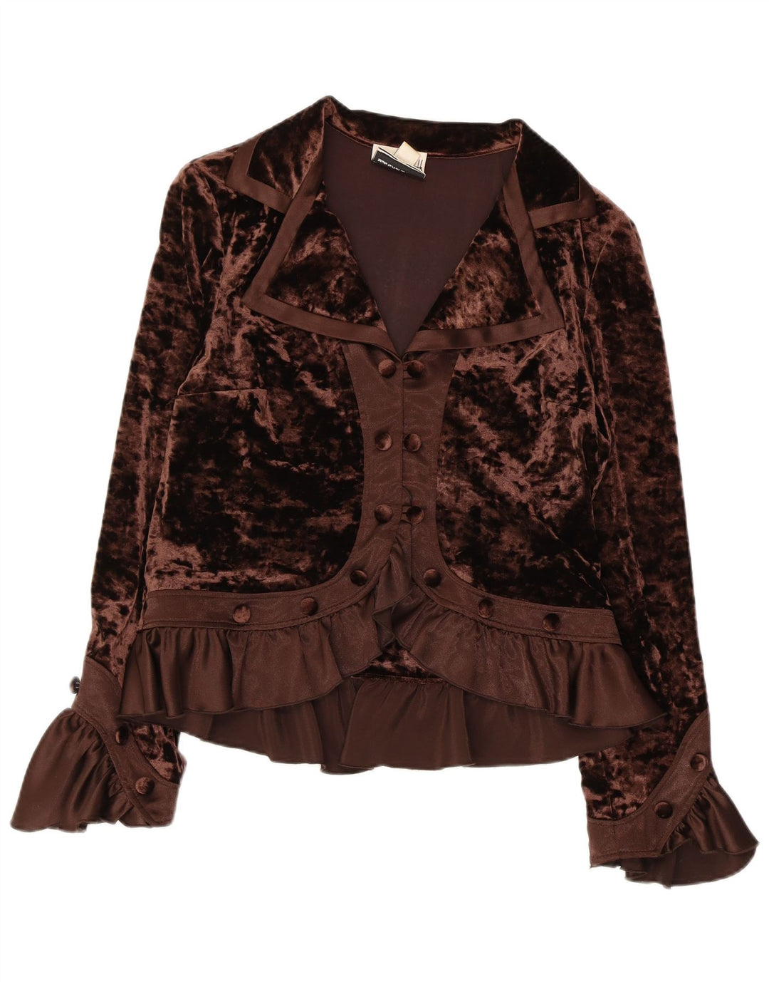 JOSEPH RIBKOFF Ženska košulja od velura UK 16 Veliki smeđi poliester