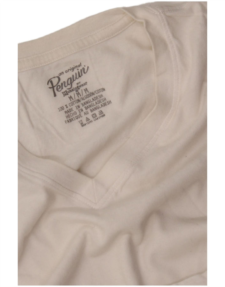 PENGUIN Ženska majica kratkih rukava UK 14 Srednje bijeli pamuk