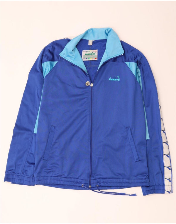 Diadora muška trenirka s grafičkim motivima, gornja jakna UK 44 XL, plava boja