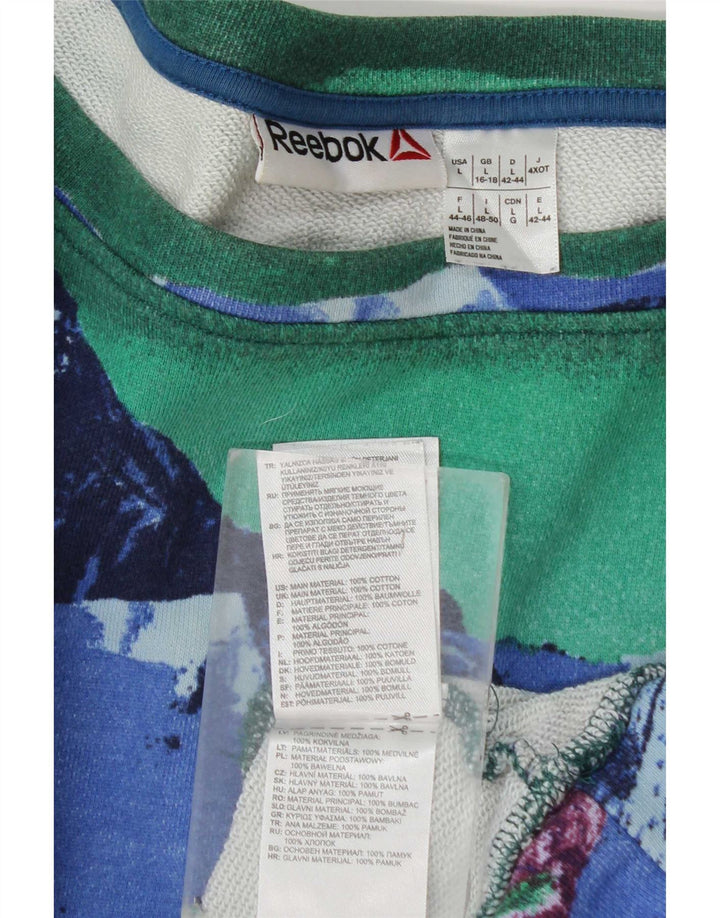 Reebok ženski džemper s grafičkim motivima UK 16/18 veliki višebojni