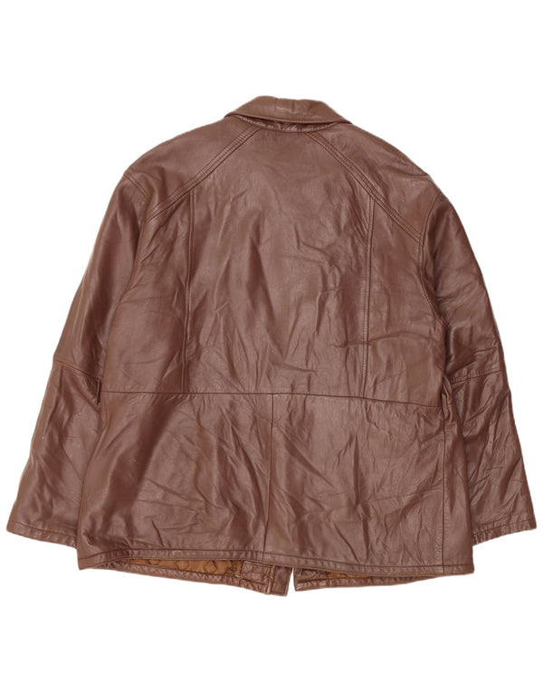 VINTAGE muška kožna jakna IT 56 3XL smeđa