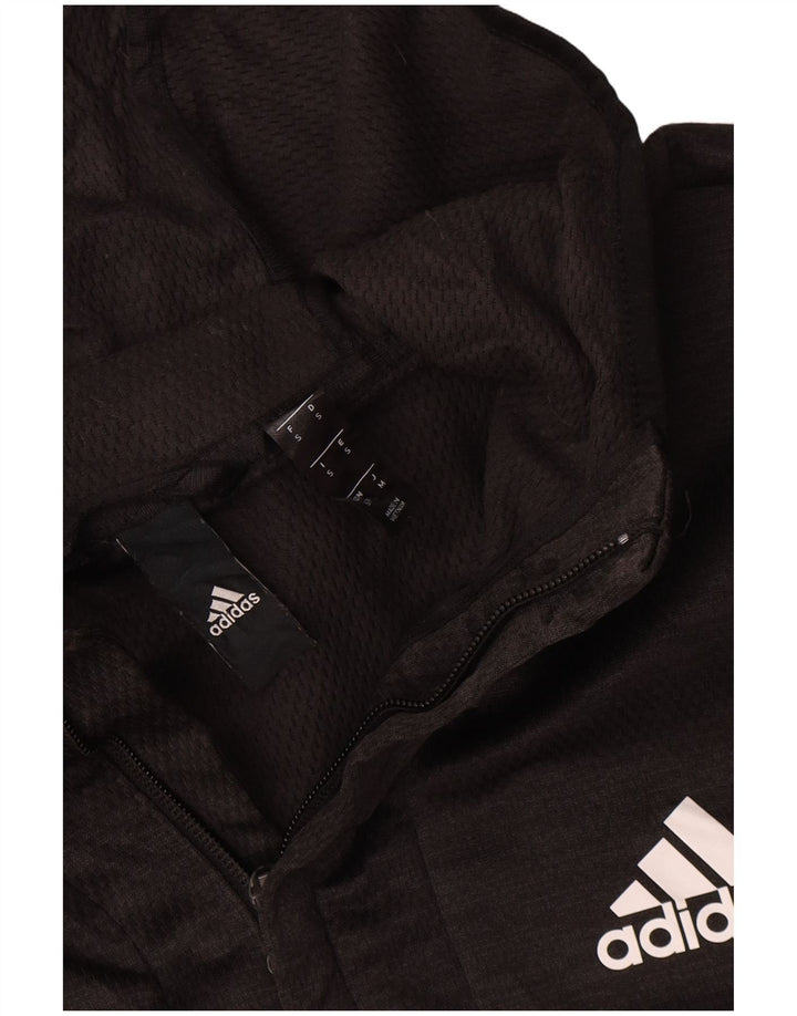 Adidas muška trenirka s kapuljačom, mala siva gornja jakna od poliestera