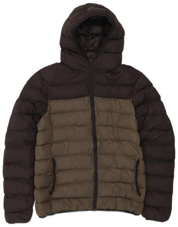 French Connection Womens Padded Jacket UK 14 Medium Khaki Polyester