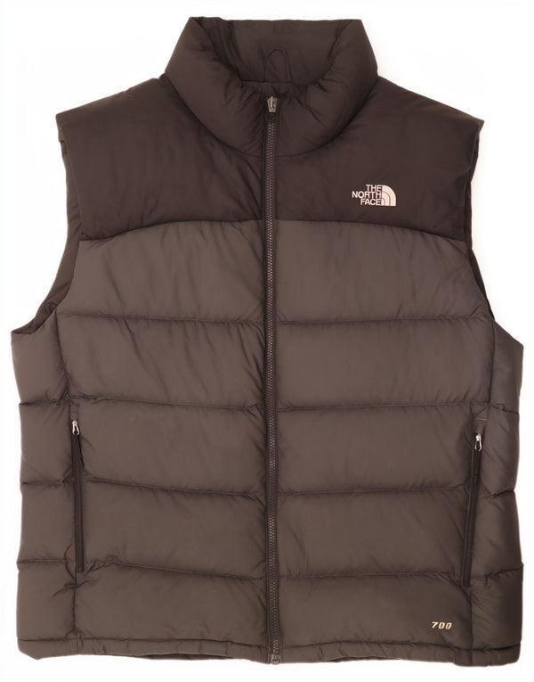 The North Face muška podstavljena jakna UK 42 XL sivi Colourblock najlon