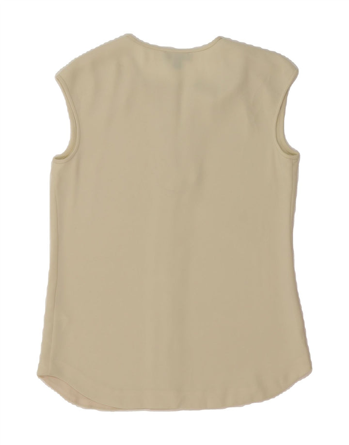 J. CREW Womens Tall Sleeveless Blouse Top US 6 Medium Beige Polyester Vintage J. Crew and Second-Hand J. Crew from Messina Hembry 