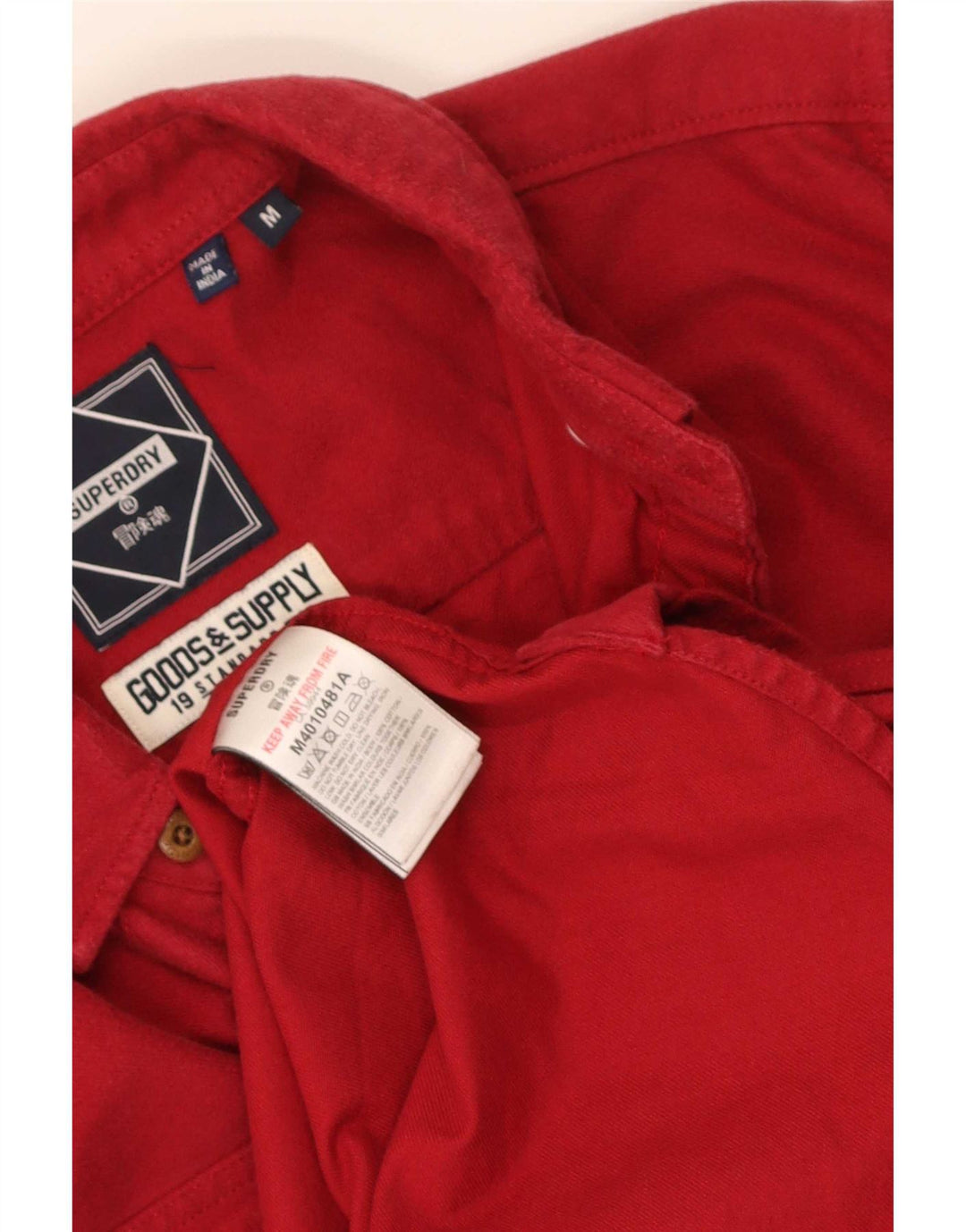 Superdry muška košulja srednje crvene boje od pamuka
