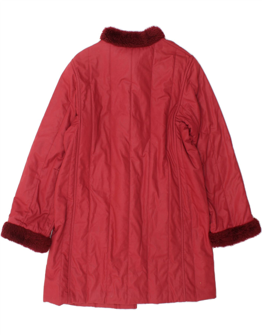 VINTAGE Womens Windbreaker Coat EU 38 Medium Burgundy Polyester Vintage Vintage and Second-Hand Vintage from Messina Hembry 