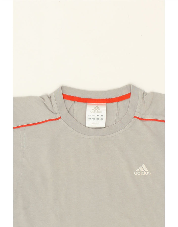 ADIDAS Mens T-Shirt Top Small Grey Cotton Vintage Adidas and Second-Hand Adidas from Messina Hembry 