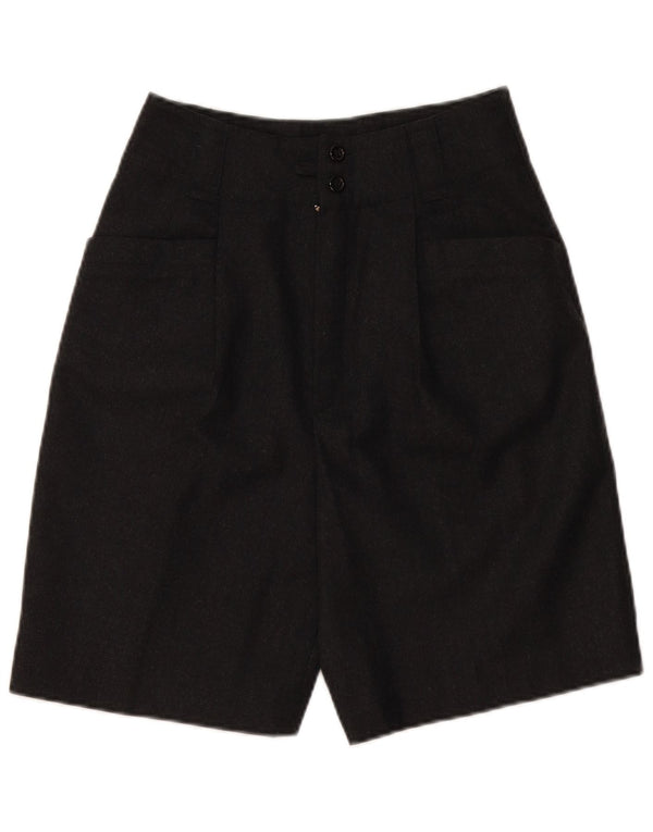 VINTAGE Ženske ležerne kratke hlače visokog struka EU 36 male W28 siva nova vuna