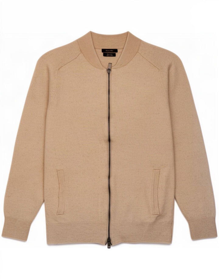 Massimo Dutti ženski kardigan pulover UK 12 srednje bež vune