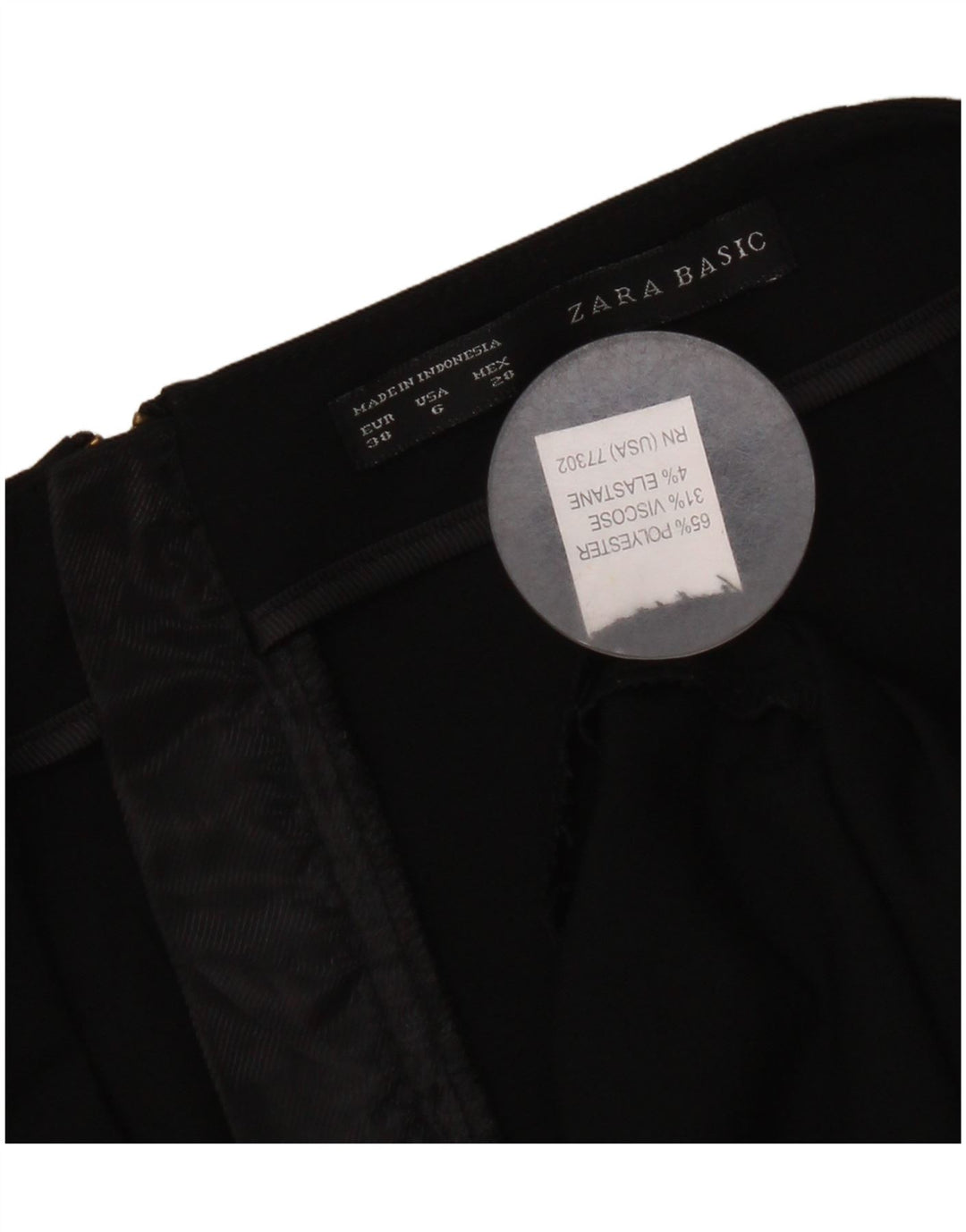 Zara ženska pencil suknja EU 38 mala W28 crni poliester