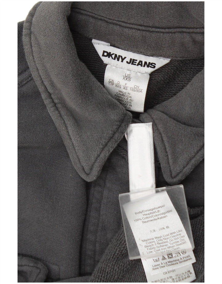 Dkny ženska gornja majica prekomjerne košulje UK 2 2XS sivi pamuk