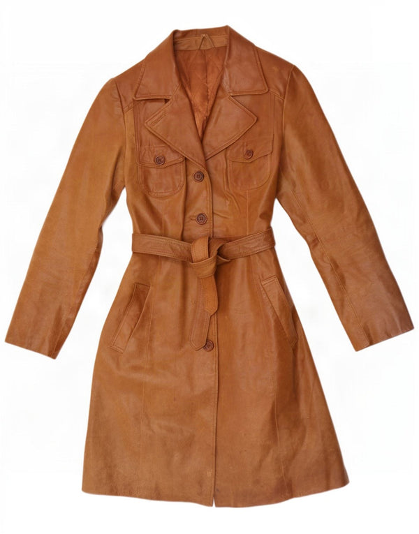 Vintage ženski kožni kaput IT 46 Large Brown