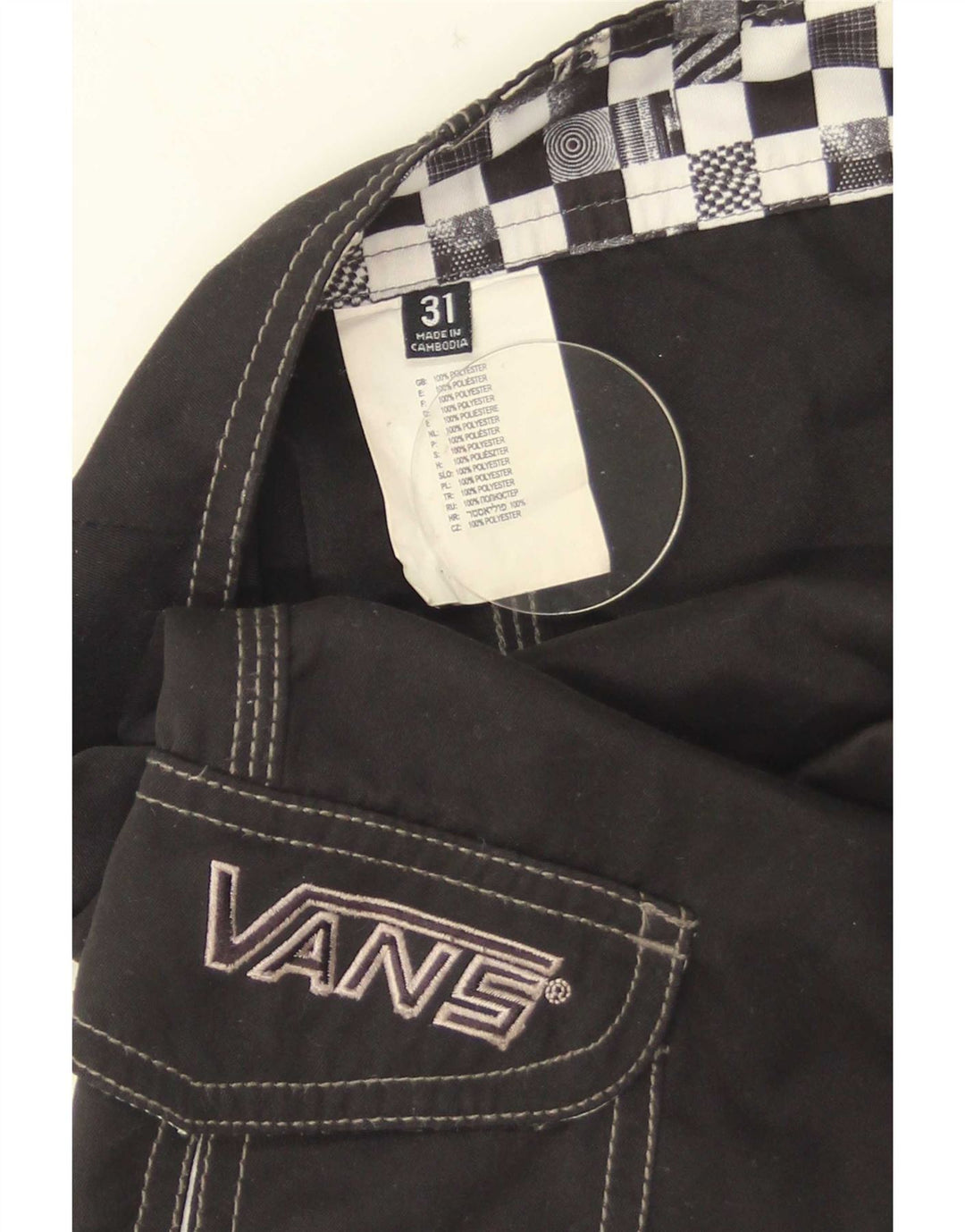 Vans muške kratke hlače za kupanje srednje crne boje od poliestera