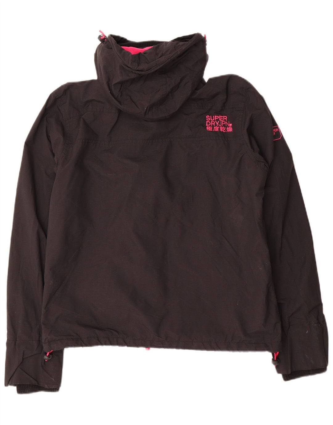 SUPERDRY ženska jakna vjetrovka s kapuljačom UK 14 srednje crna