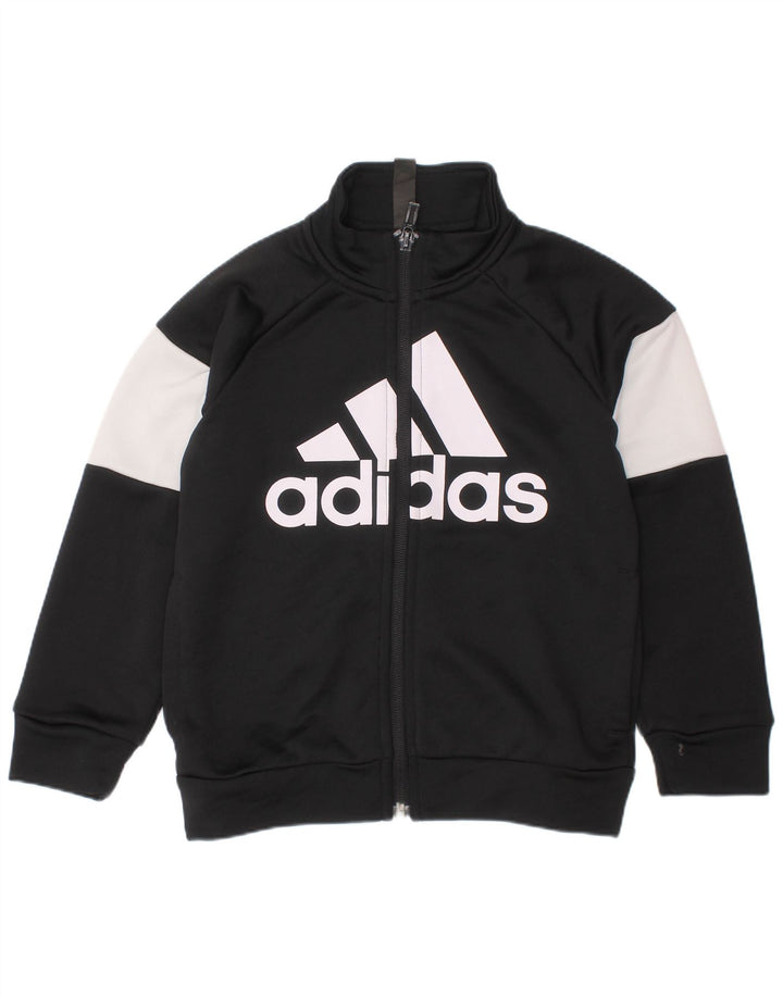 Gornja jakna trenirke ADIDAS za dječake 4-5 godina crne boje