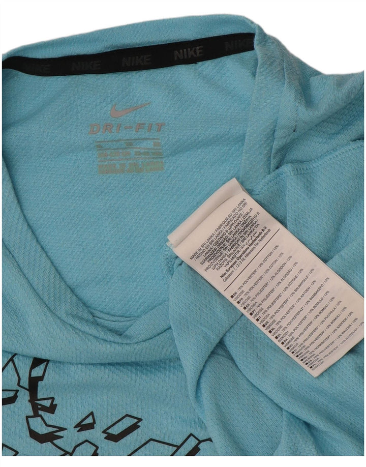 Nike Boys Graphic T-Shirt Top 13-14 Years XL plavi poliester