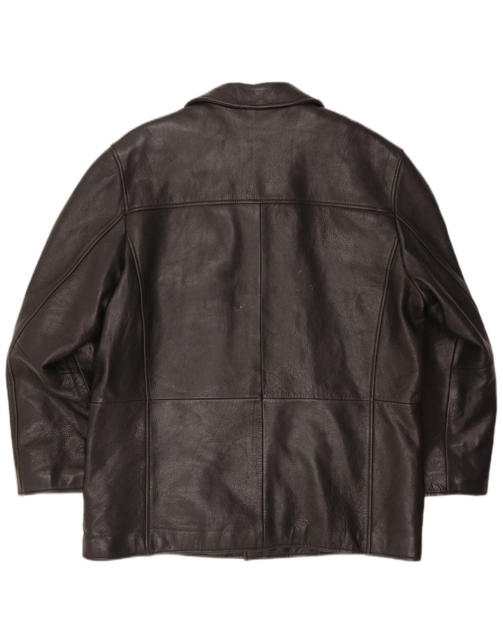 VINTAGE muška kožna jakna UK 46 3XL crna koža