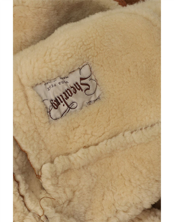 Vintage muška jakna s ovčicama UK 40, velike smeđe ovčice