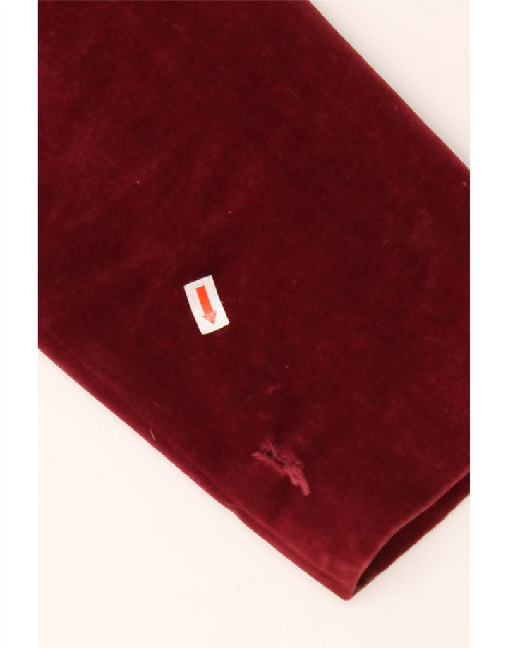 COUNTRY CASUALS Ženska baršunasta jakna sa 2 gumba UK 14 Velika bordo