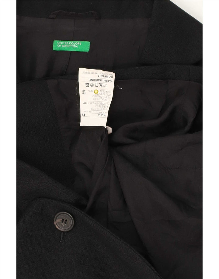 Benetton ženski sako sa 3 gumba IT 42 srednji crni poliester