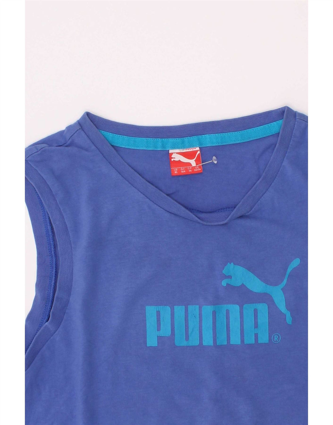 Puma Boys Graphic Vest Top 13-14 Years Blue