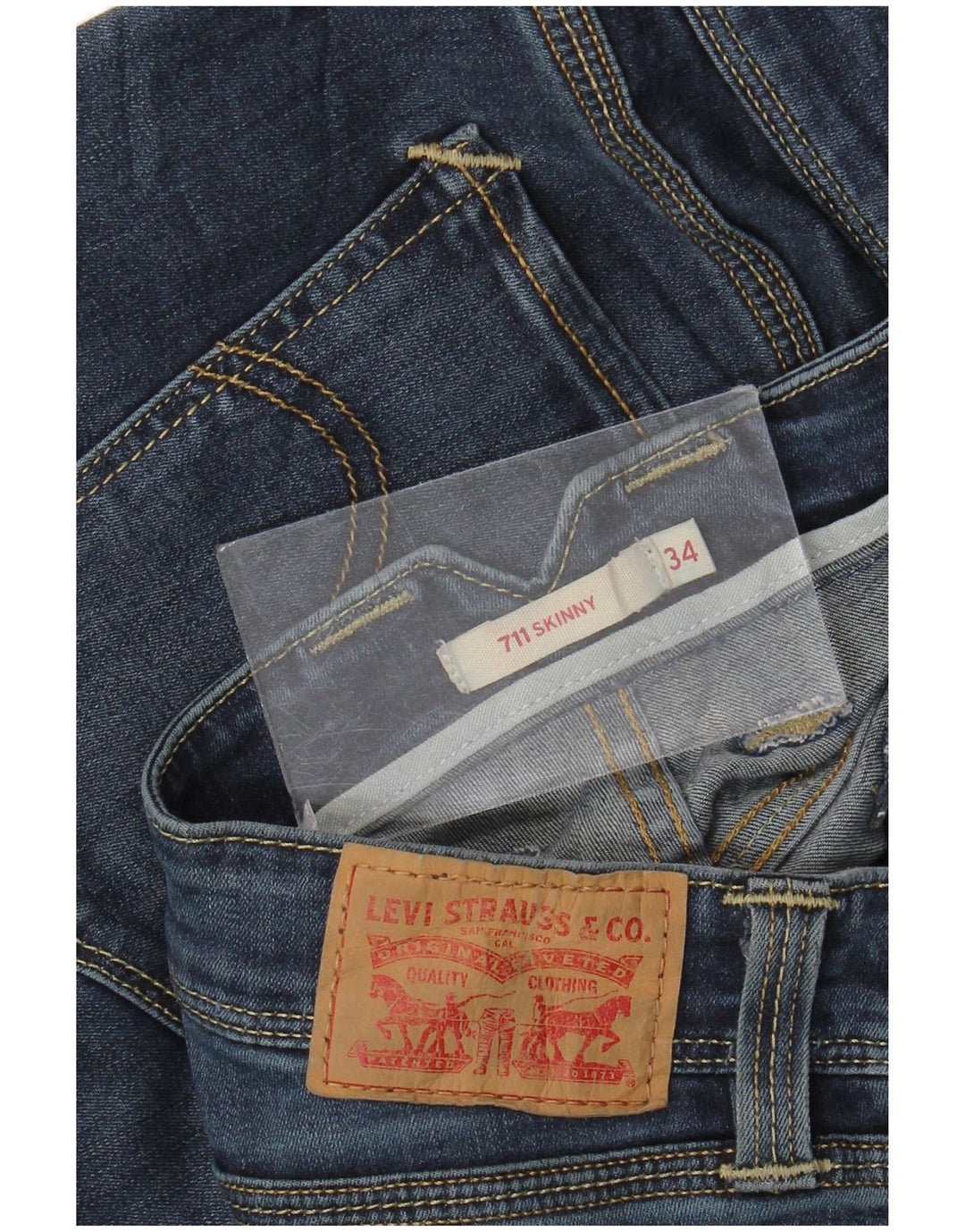 Levi's ženske 711 uske traperice W34 L30 plave