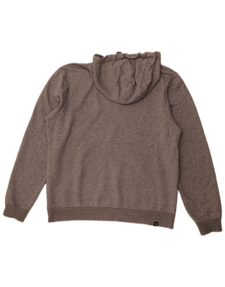 PUMA muška majica s kapuljačom srednje sivi pamuk