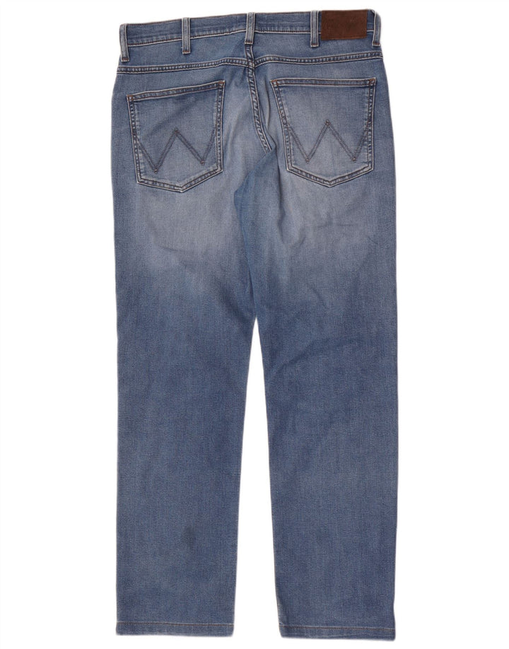 Wrangler muške ravne traperice s oštećenjem W32 L30 plave