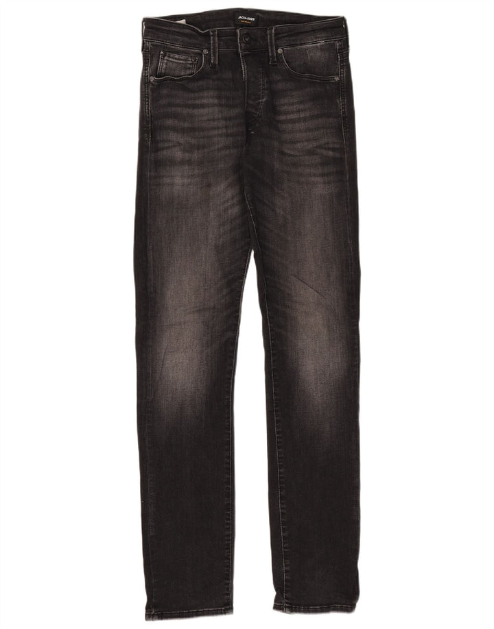 Jack & Jones muške uske traperice W30 L34 crni pamuk