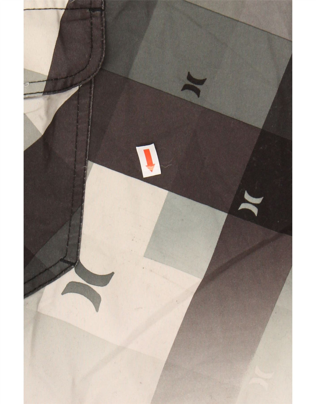 HURLEY Mens Graphic Swimming Shorts XL Grey Check