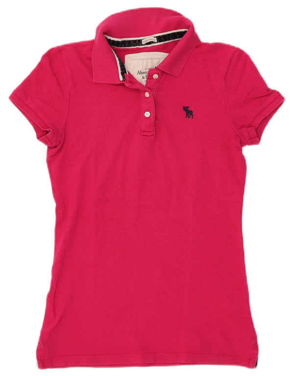 Abercrombie & Fitch ženska polo majica UK 10 Mala ružičasta pamuk