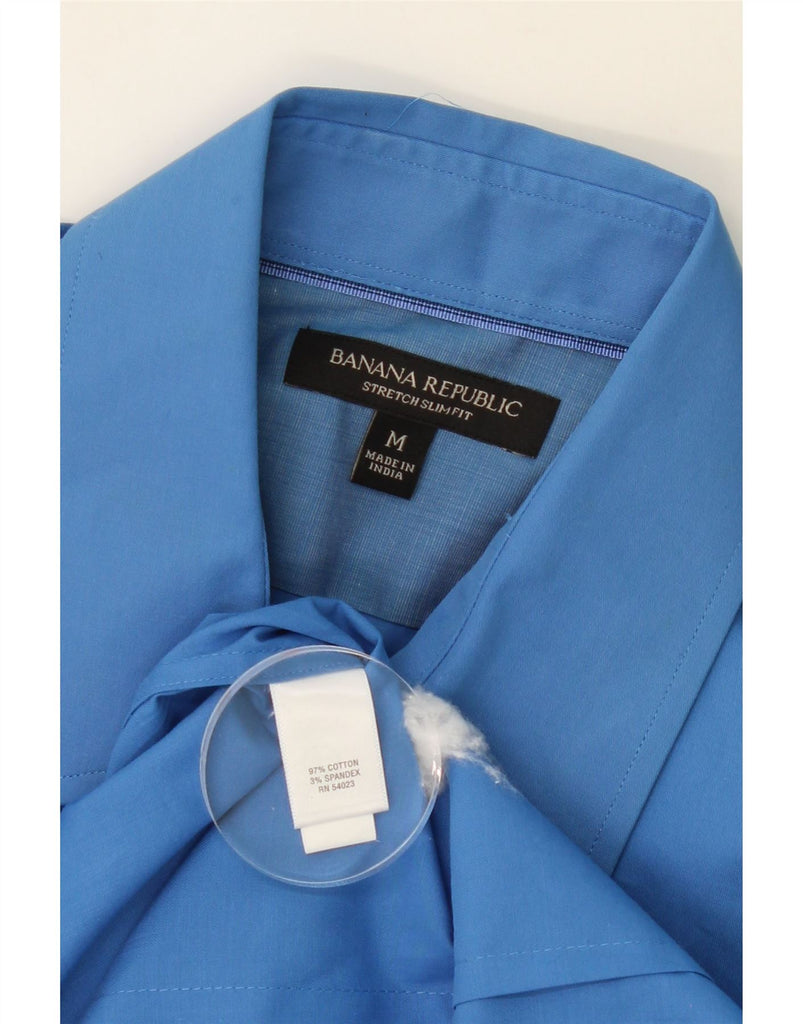 BANANA REPUBLIC Mens Slim Fit Shirt Medium Blue Cotton Vintage Banana Republic and Second-Hand Banana Republic from Messina Hembry 
