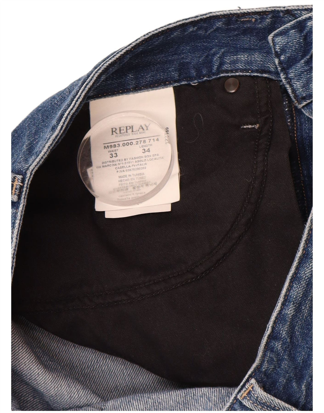 Diesel muške ravne traperice W33 L34 plavi pamuk