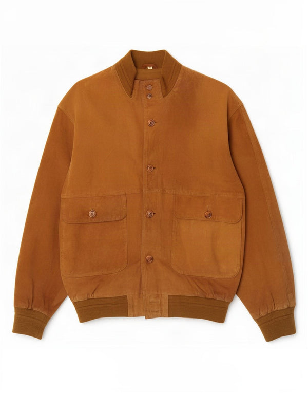 Vintage muška bomber jakna od brušene kože IT 54 2XL bež koža