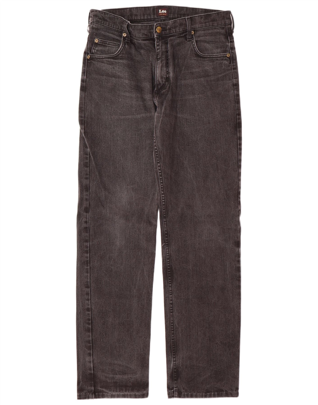 LEE Mens Brooklyn Straight Jeans W34 L33 Sivi pamuk