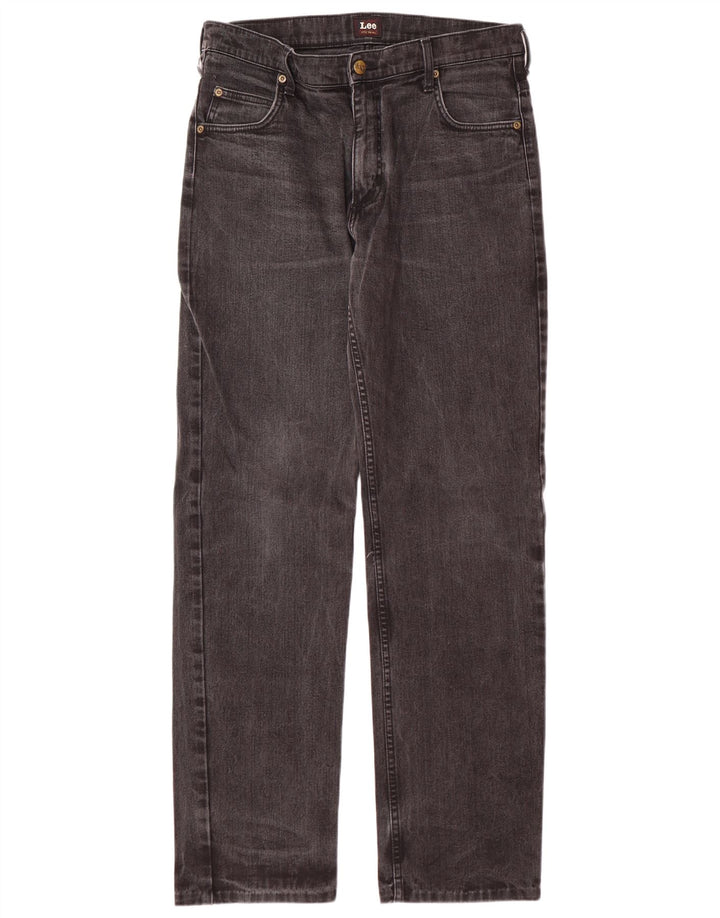LEE Mens Brooklyn Straight Jeans W34 L33 Sivi pamuk