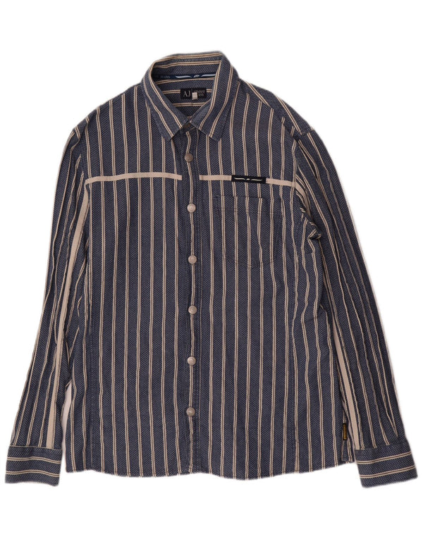 ARMANI JEANS Muška košulja 2XL na plave pruge