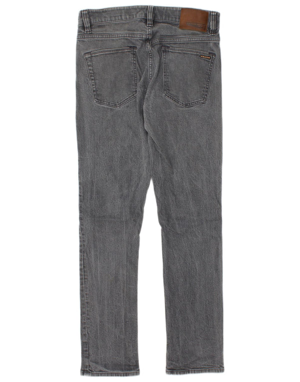 Volcom Mens Vorta Slim Straight Jeans W30 L30 Sivi pamuk