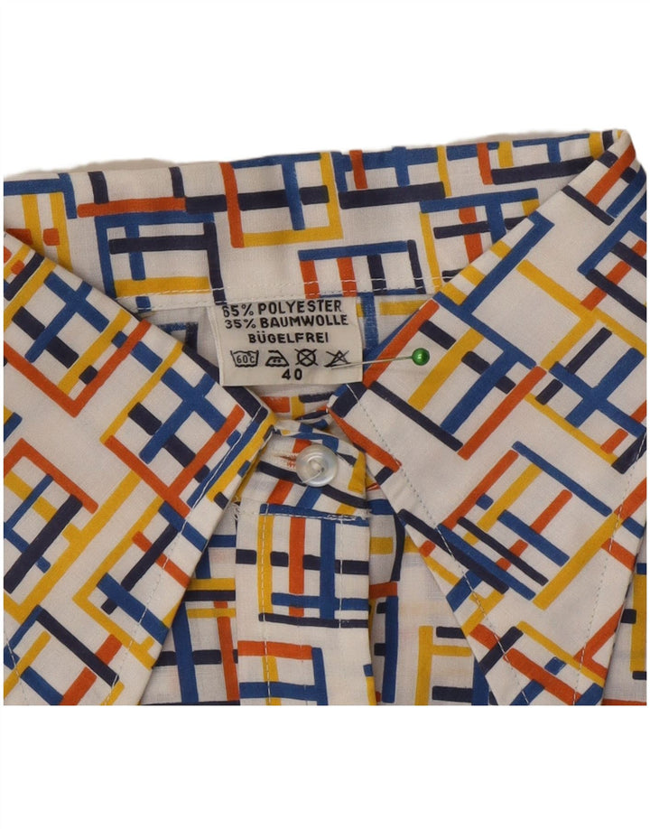 Vintage ženska košulja bluza EU 40 srednje raznobojni geometrijski poliester