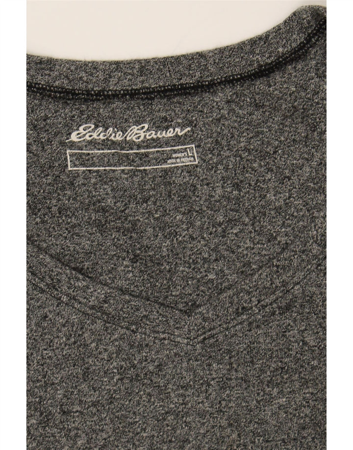 EDDIE BAUER Womens Top Long Sleeve UK 16 Large Grey Cotton Vintage Eddie Bauer and Second-Hand Eddie Bauer from Messina Hembry 