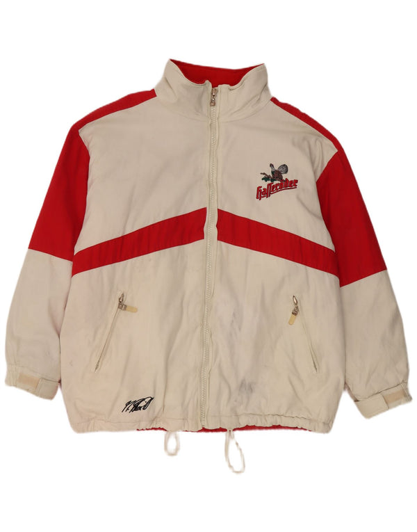 Vintage muška grafička jakna vjetrovka UK 40, velika bijela boja