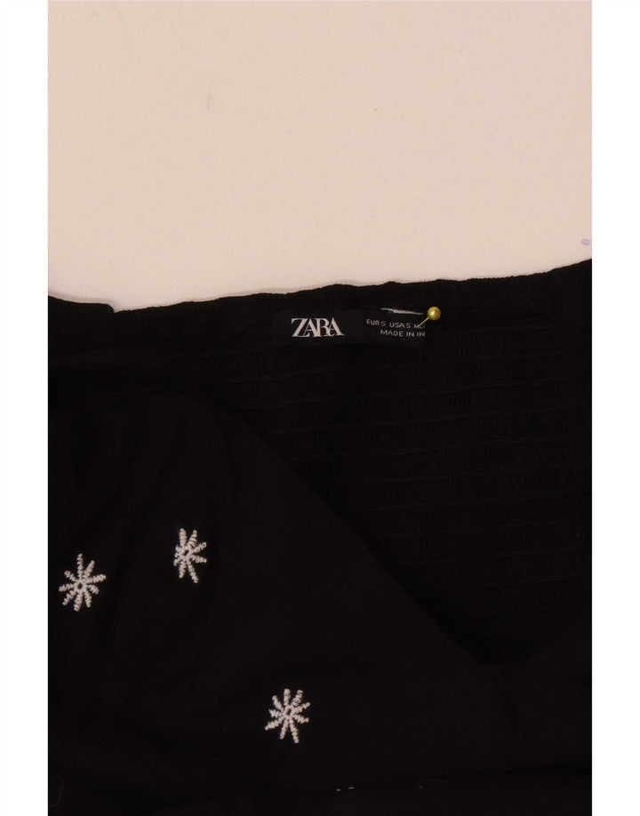 Zara ženski sarafan UK 8 Mali crni cvjetni