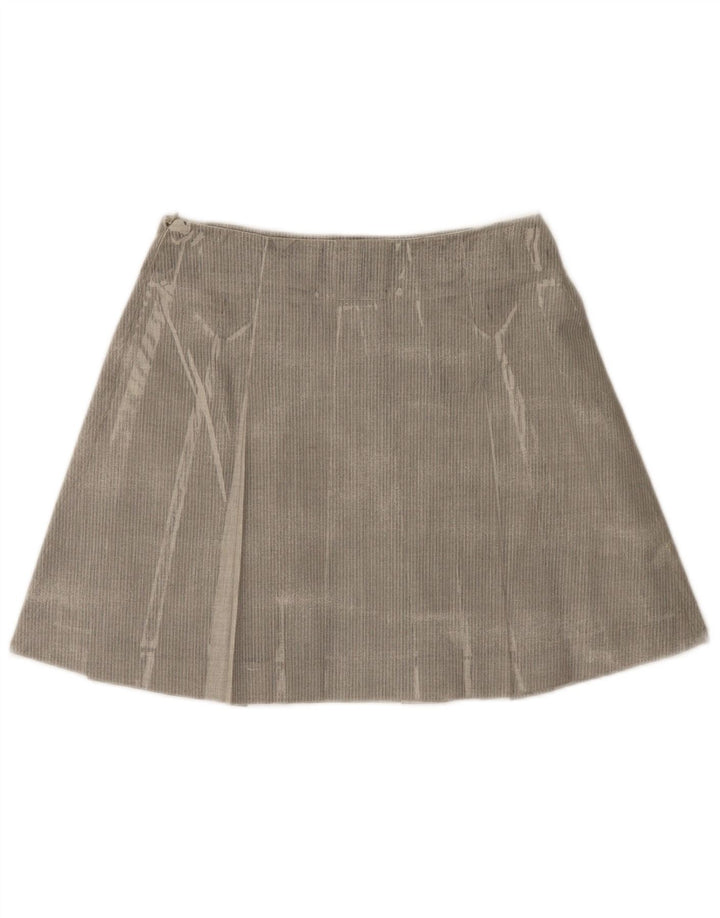 Trussardi ženska plisirana mini suknja IT 42 srednje veličine W28 siva riblja kost
