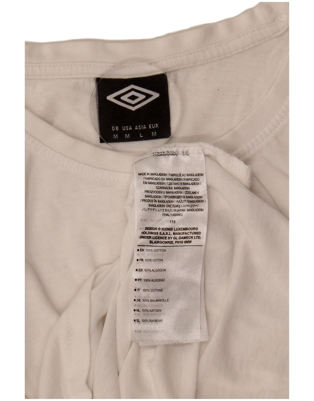 Umbro muška majica kratkih rukava Srednje bijeli pamuk