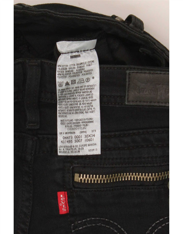 Levi's ženske uske traperice W30 L29 crni pamuk